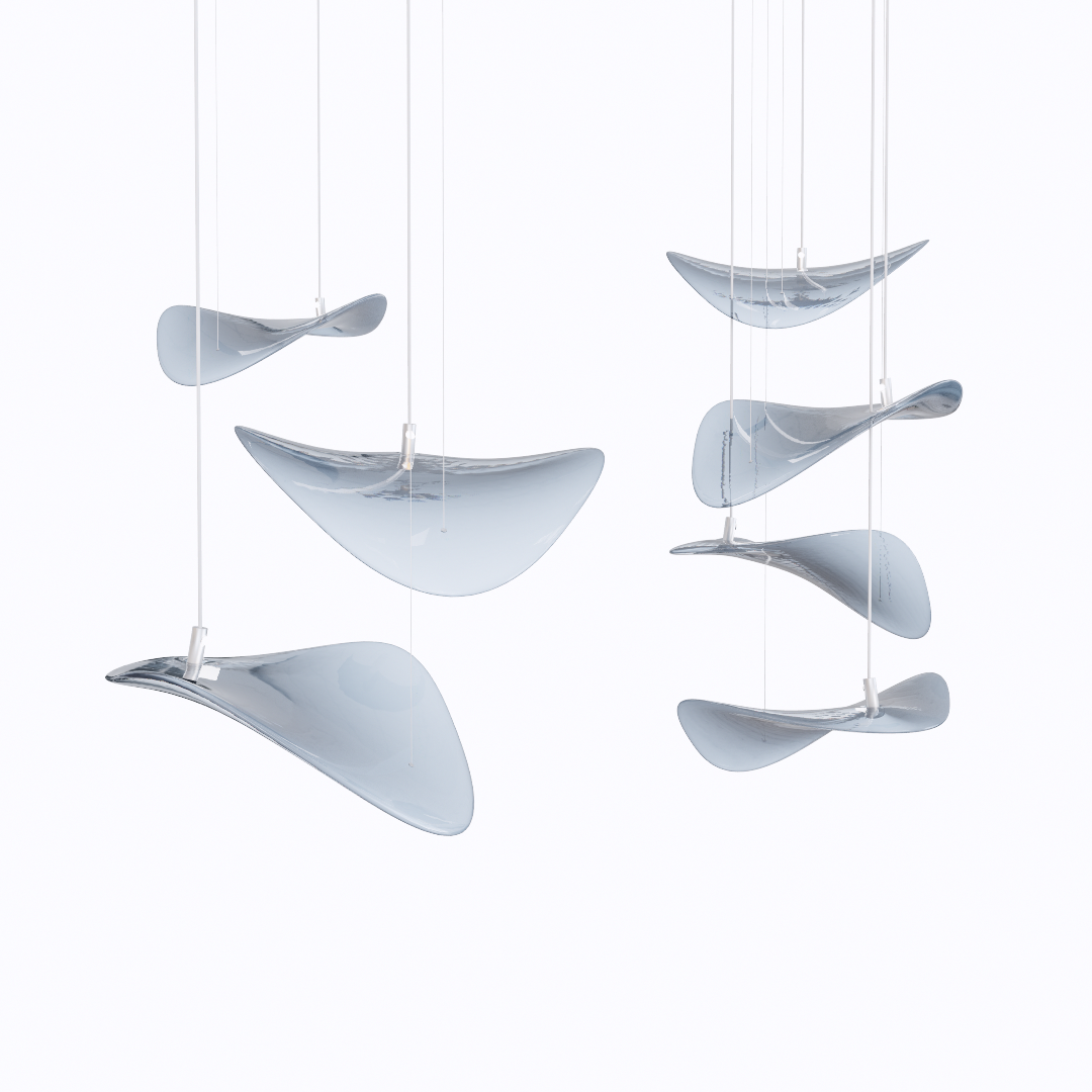 DIY Floating Leaf Chandelier 3D Model